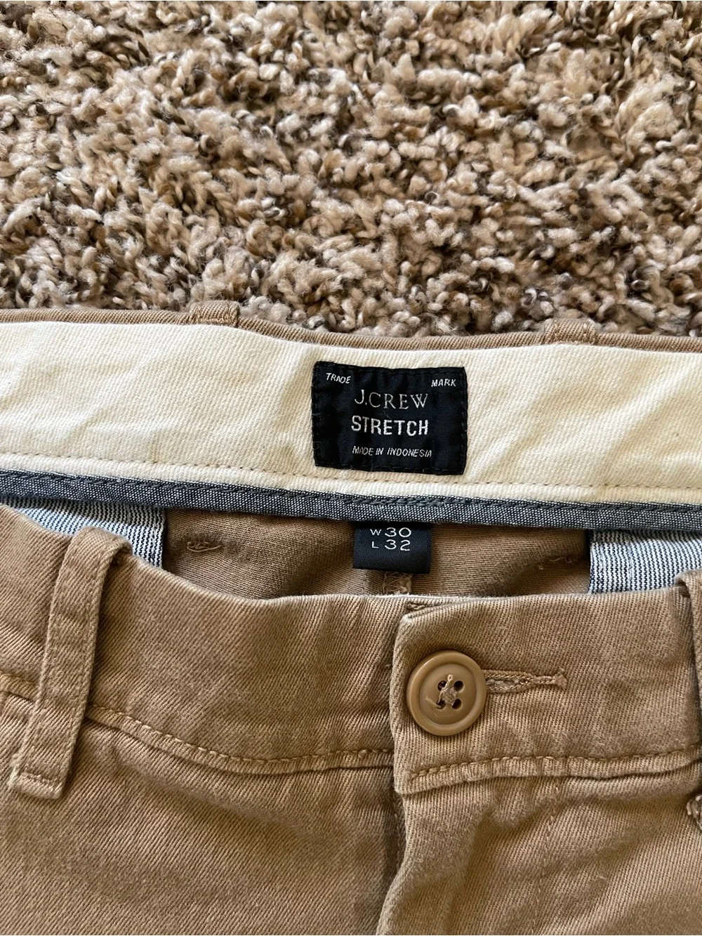 J.Crew 484 Slim Stretch Chino Pants Mens Size 30x32 Khaki Casual Everyday‎